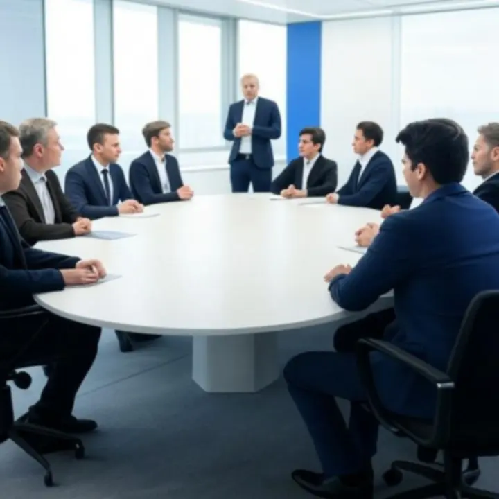 Uczestnicy biznesowego spotkania podczas wydarzenia networkingowego