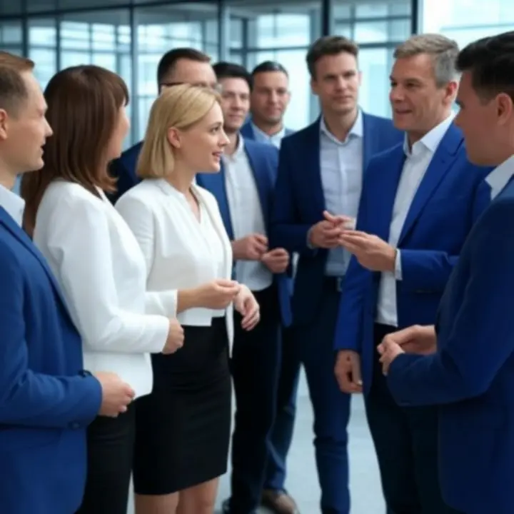 Spotkanie inwestorów i przedsiębiorców w nowoczesnej przestrzeni biurowej