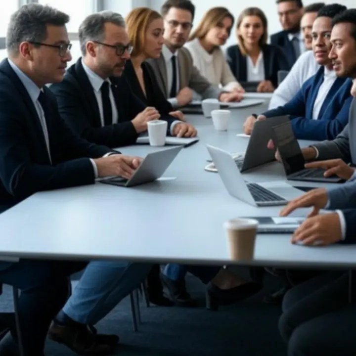 Dyskusja grupy mastermind przedsiębiorców